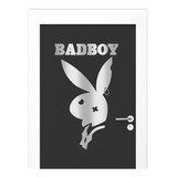 Adesivo Para Porta Prata Logo Coelho Badboy