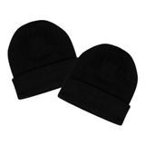  Toca Masculina De Frio Inverno Lã Preta Gorro Liso