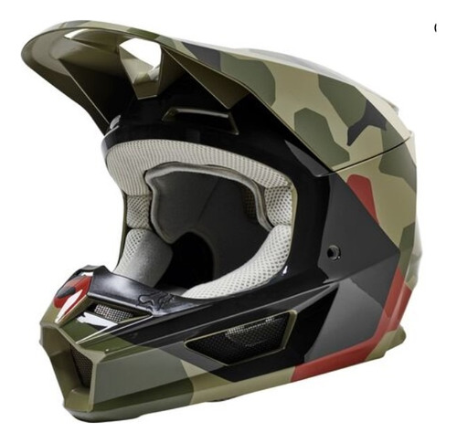 Casco V1 Adulto Bnkr Camuflado Motocross Enduro Atv Fox Juri