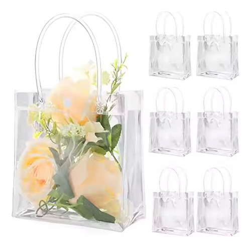 30 Bolsas Transparentes De Regalo Para Compras, 17,5 X 17,5