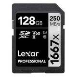 Tarjeta Sd Lexar Professional 1667x 128 G Sdxc Uhsii