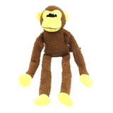 Brinquedo Pelúcia Com Apito Para Cães Macaco Bordado 46 Cm 
