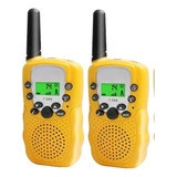 Set 2 Radio Walkie Talkie Para Niños Con Banda De 8 Km Color Amarelo