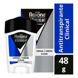 Pack 5 Rexona Clinical Desodorante En Crema Clean 48gr