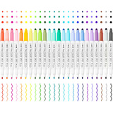 Niart Rotuladores Dot Doble Punta: 24 Colores Vibrantes Con