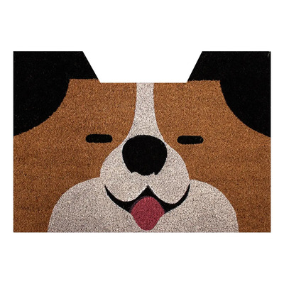 Tapete De Entrada Dib Coco Animal Perro 40x60 Cm Ancho 40 Cm Color Marrón Claro Diseño De La Tela Animal Print Largo 60 Cm | Meses sin interés