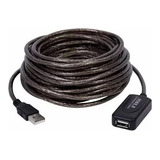 Cabo Extensor Usb 2.0 Amplificado Com Extensão 20 Mts