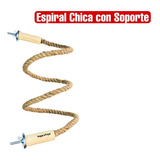 Espiral Yute Chica Con Soporte, Juguetes Para Loros, Ninfas