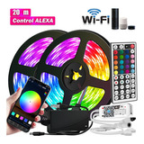 20m Fita Led Rgb 5050 Colorida Wifi Para Alexa