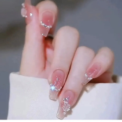 MOEOFUE 24\u002F30pzs Press On Tips Uñas Postizas Soft Gel Nails,uñas postizas decoradas impress adheribles,soft gel tips,Ojo De Gato,Modelos A-18 | Meses sin interés