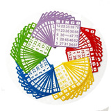 Yuanhe Bingo Juego De 50 Cartas De Bingo En Colores Mixtos