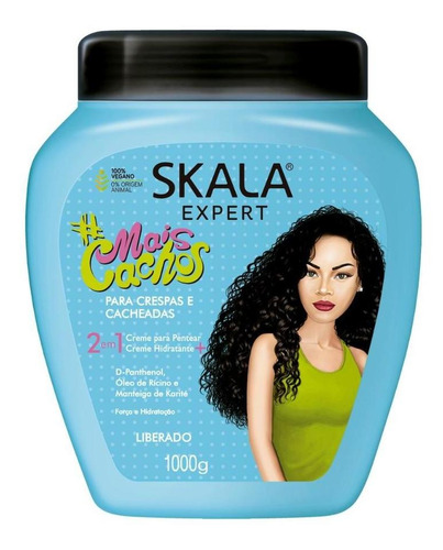 Máscara Creme Tratamento Cabelo Mais Cachos Skala Pote 1kg