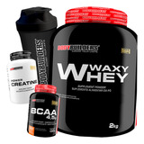 Combo Waxy Whey + Bcaa + Creatina + Coqueteleira 