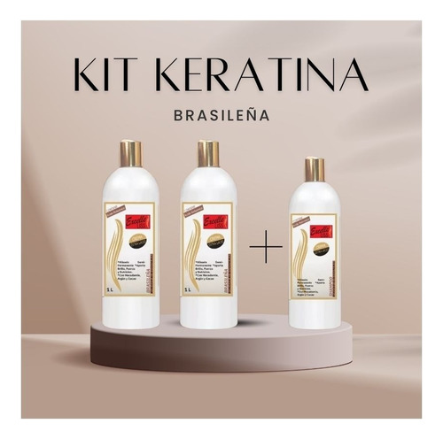 Kit Keratina Brasileña 2 Litros Keratina + Shampoo 1 Litro 