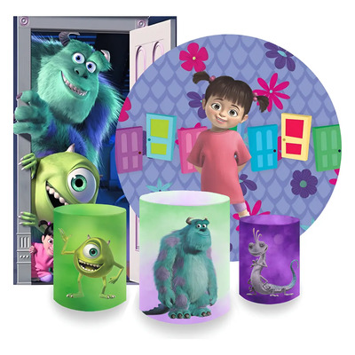Kit Capa Painel Redondo + Cilindros+ Retangular Monstros S.a | Frete grátis