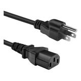 Cable De Corriente Para Cpu Monitor Fuente D Poder 1.8m 5pz