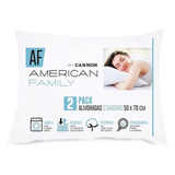 Almohada Poliéster Cannon 50x70 Antialérgico Lavables Pack 2