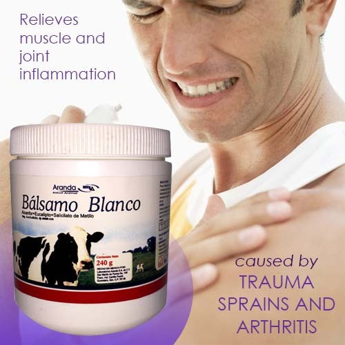 Pomada Bálsamo Blanco 100 Gr Inflamaciones Y Golpes 