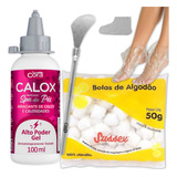 Kit Spa Dos Pés Calox Gel Cora Espátula 222 Algodão Botinha