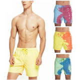 Pantalones Playa Para Hombre Que Cambian Color Con Agua