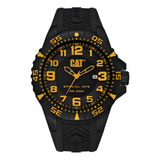 Reloj Caterpillar Hombre Sumergible Special Ops 2 Karbon Color De La Malla Negro/negro-amarillo