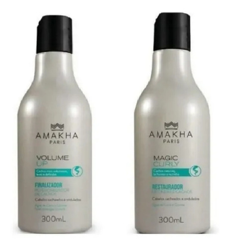 Kit Finalizador  + Restaurador Cachos Curly 300 Ml - Amakha