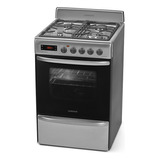 Cocina A Gas Longvie 21601xt 60cm Inox Grill Eléctrico Color Acero Inoxidable