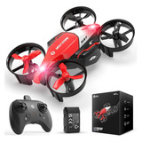 Mini Drone Holy Stone Beginner Ml2-hs210f(rd) With Transmitter Negro Y Rojo 2.4ghz 3 Baterías