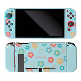 Funda Protectora De Silicona Para Switch Ns Flores Bonitas