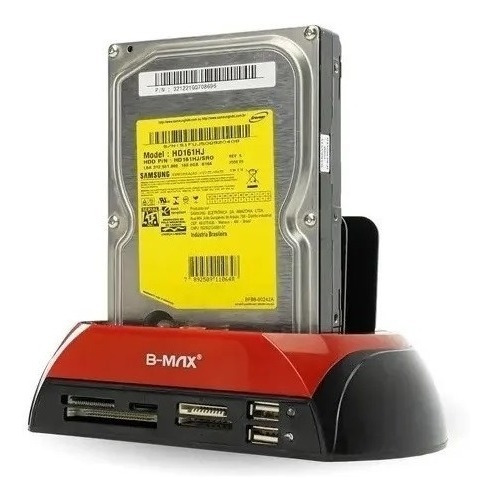 Leitor Usb + Led Hd Externo Sata Ssd Ide Sd Gaveta - Bm753