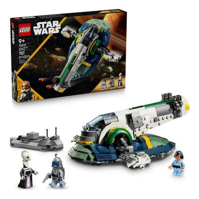 LEGO® Star Wars™ Nave Espacial de Jango Fett 75433; de la película El Ataque de los Clones; con Jango Fett, Boba Fett joven y Lama Su; juguete para niños; 9+ | Meses sin interés
