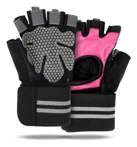 Guantes Para Gym Con Protección Muñequeras, Guantes