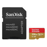 Cartão Memória 256gb Micro Sd Extreme Sandisk Sdxc V30