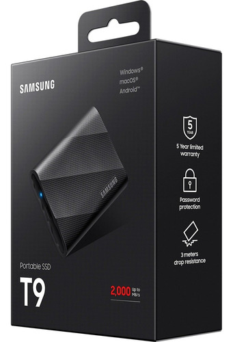    Ssd Portátil Samsung T9 2tb Usb-c 3.2 2000mb/s