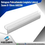 Botaguas Perfil De Policarbonato Lengüeta Lateral Suave 9mm