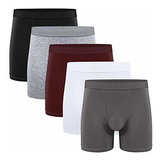 Set De 5 Boxer Talla Medium Para Hombre En Algodón Suave