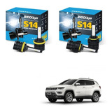 Par De Lâmpadas Led H11 Milha E H16 Drl Jeep Compass 6000k