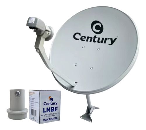 Kit Antena Banda Ku Century 60 Cm Com Lnbf Mono