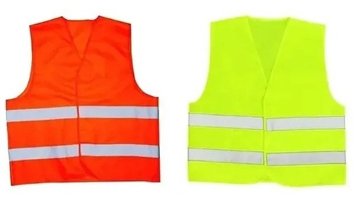 Chaleco Reflectivo Fluor Moto Seguridad Vial Unico Talle