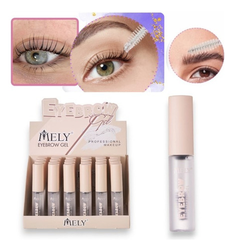 Rimel Gel Transparente Pestañas Cejas Eyebrow Gel Mely