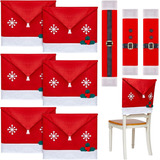 6 Cubre Silla Navideñas Funda Sillas Navidad Tela  Adorno