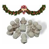 Nacimiento Navideño Minimalista Cerámica 13 Pz Pintable 