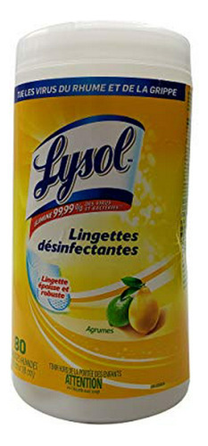 Toallitas Desinfectantes Lysol, 8  X 7 , Blanco