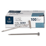 Business Source 32351 T-pins, 9/16 PuLG. Anchura De La Cabez