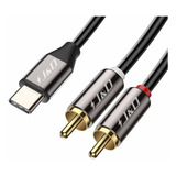 Cable De Audio En Y Usb-c A 2 Rca M/m | Negro / 2m