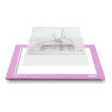 Mesa De Luz Led Light Pad Sanc L4s (a4) Rosado + Guante