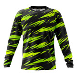 Doxe Jersey Playera Regular Motocross Verd Tintas Neón C0043