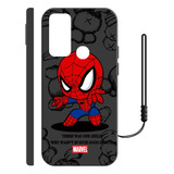 Funda De Silicona Para Motorola Diseño De Spiderman + Correa