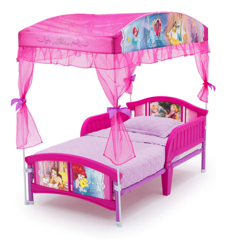 Cama De Plástico Disney Con Dosel Delta Children Con