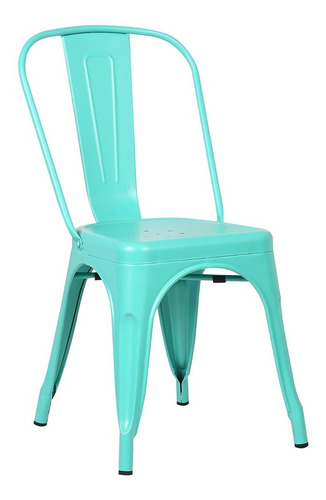 Set  4 Silla Tolix Pauchard Color Verde Aqua - Alto Impacto